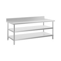 RVS werktafel - ECO - 200 x 90 cm - 240 kg - tussenplank - Royal Catering