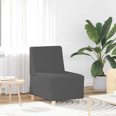 Sofa Stoel Donkergrijs 55 x 74 x 82 cm Katoenen stof