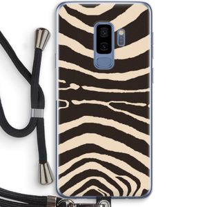 Arizona Zebra: Samsung Galaxy S9 Plus Transparant Hoesje met koord