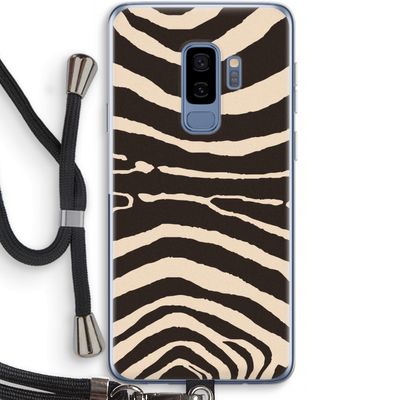 Arizona Zebra: Samsung Galaxy S9 Plus Transparant Hoesje met koord