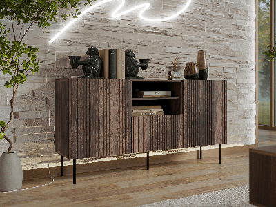 Dressoir TAKKO 2 deuren 1 lade walnoot bruin