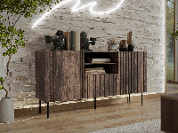 Dressoir TAKKO 2 deuren 1 lade walnoot bruin