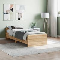 Bedframe zonder matras hout sonoma eikenkleurig 75x190 cm