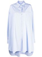 Maison Margiela chemise en popeline à fines rayures - Bleu - thumbnail