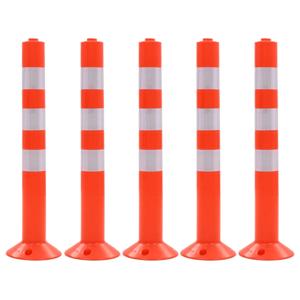 VidaXL Verkeerspalen 75 cm kunststof 5 st