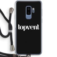 Topvent Zwart: Samsung Galaxy S9 Plus Transparant Hoesje met koord