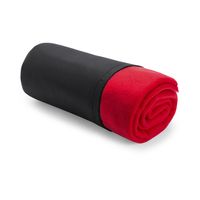 Zacht fleece plaid/dekentje/kleedje rood 120 x 150 cm - Plaids - thumbnail