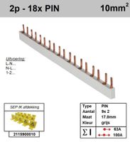 SEP Verdeelkam 2f pin 18 mod 18mm grijs P02018G00