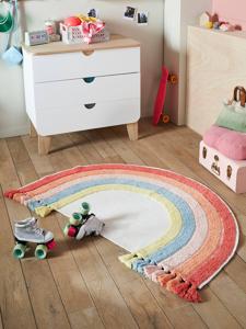 Regenboogtapijt meerkleurig roze