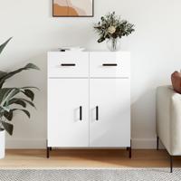 Dressoir 69,5x34x90 cm bewerkt hout hoogglans wit - thumbnail