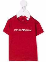 Emporio Armani Kids t-shirt à logo imprimé - Rouge - thumbnail