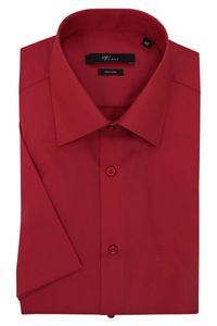 Venti Modern Fit Overhemd Korte mouw rood