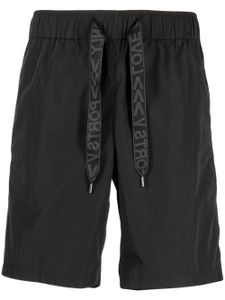 Ports V short de sport à logo imprimé - Noir