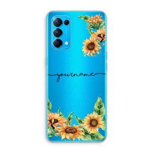 Zonnebloemen: Oppo Find X3 Lite Transparant Hoesje