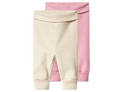 lupilu Set van 2 baby broekjes (roze/beige, 86/92)