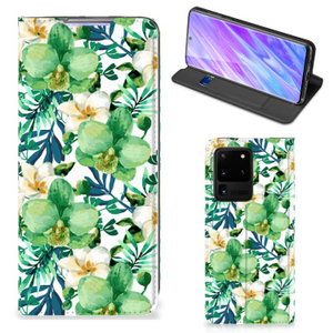 Samsung Galaxy S20 Ultra Smart Cover Orchidee Groen