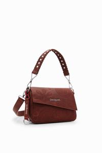 Handtas S met borduursels - BROWN - U