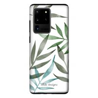 Tropical watercolor leaves: Samsung Galaxy S20 Ultra Tough Case