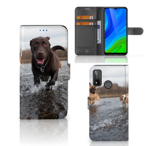 Huawei P Smart 2020 Telefoonhoesje met Pasjes Honden Labrador