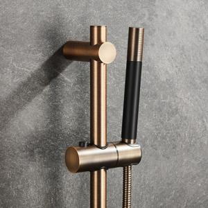 Staafhanddouche SaniClear Antique Pro | 1 Stand | Rond | Verouderd messing/Zwart