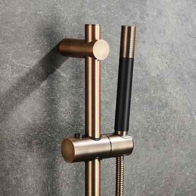 Staafhanddouche SaniClear Antique Pro | 1 Stand | Rond | Verouderd messing/Zwart
