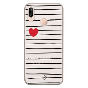 Huawei P20 Lite siliconen hoesje - Heart queen