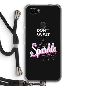 Sparkle quote: Pixel 3a Transparant Hoesje met koord
