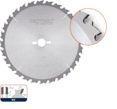 Rotec HM schulpzaag met anti-terugslag, ø500x4,0x30mm Z=36 WZ - 5540060