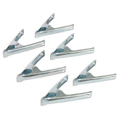Zeilklemmen/veerklemmen - 12x - staal - 10 cm - lijmklemmen