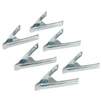 Zeilklemmen/veerklemmen - 12x - staal - 10 cm - lijmklemmen