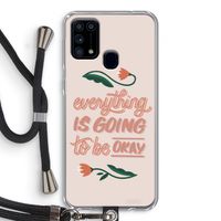 Optimistic flower girl: Samsung Galaxy M31 Transparant Hoesje met koord