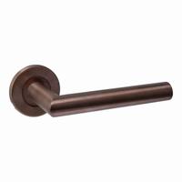 Intersteel DeurklinkQ 01 op rond rozet brons - 1343.102102