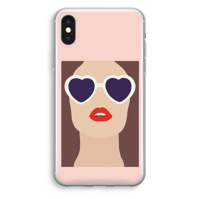 Red lips: iPhone XS Transparant Hoesje