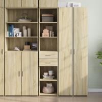 Hoge kast 40x42,5x185 cm bewerkt hout sonoma eikenkleurig
