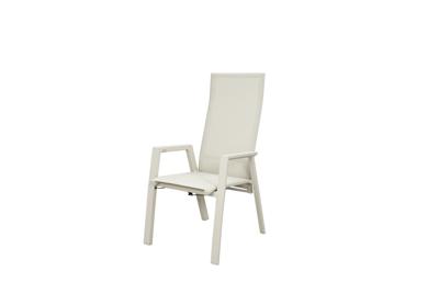 Qopps Palsa stapelbare tuinstoel gasveer verstelbare latte light