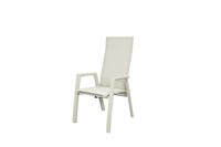 Qopps Palsa stapelbare tuinstoel gasveer verstelbare latte light