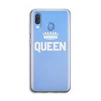 Queen zwart: Samsung Galaxy A40 Transparant Hoesje