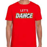 Dance party t-shirt / shirt l- ets dance - eighties/seventies - rood - heren - thumbnail