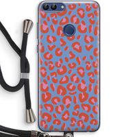 Leopard blue: Huawei P Smart (2018) Transparant Hoesje met koord