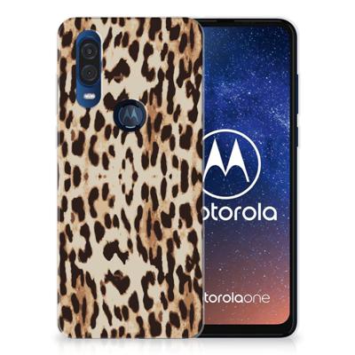Motorola One Vision | TPU Hoesje | Leopard