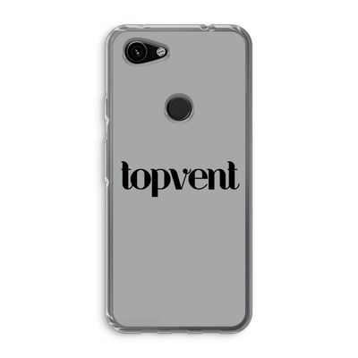Topvent Grijs Zwart: Google Pixel 3a Transparant Hoesje