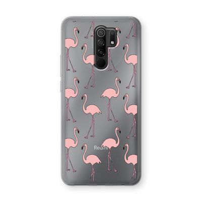 Anything Flamingoes: Xiaomi Redmi 9 Transparant Hoesje
