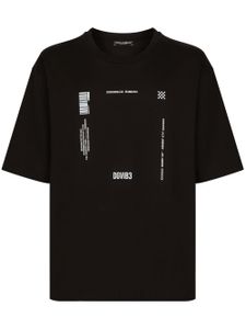 Dolce & Gabbana DGVIB3 t-shirt en coton à texte imprimé - Noir