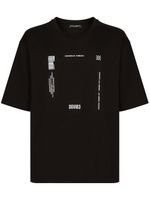 Dolce & Gabbana DGVIB3 t-shirt en coton à texte imprimé - Noir - thumbnail