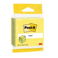 Memoblok 3m post-it 2012l 51x51mm kubus ass kleur