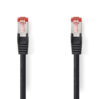 Nedis CCGL85221BK30 Cat6-kabel Rj45 Male Rj45 Male S/ftp 3.00 M Rond Lszh Zwart Label