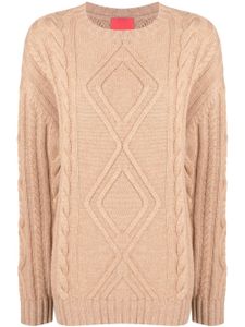 Cashmere In Love pull Alaska en maille épaisse - Marron