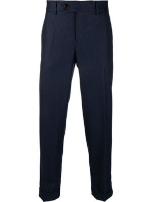 Brunello Cucinelli pantalon de costume à coupe courte - Bleu