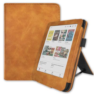 Lunso Kobo Clara BW / Clara Colour hoes (6 inch) - Luxe Stand sleepcover - Bruin