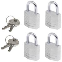 MASTER LOCK Hangslot met 20 mm breed massief aluminium huis; verpakking van 4 - thumbnail